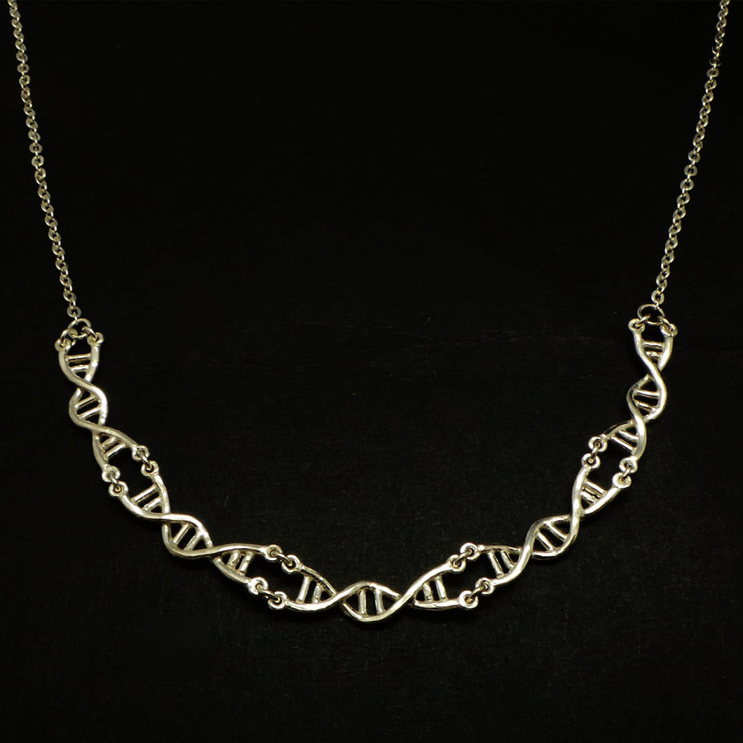 Silver Helix DNA Necklace
