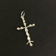 Load image into Gallery viewer, Silver Laminin Cross Necklace
