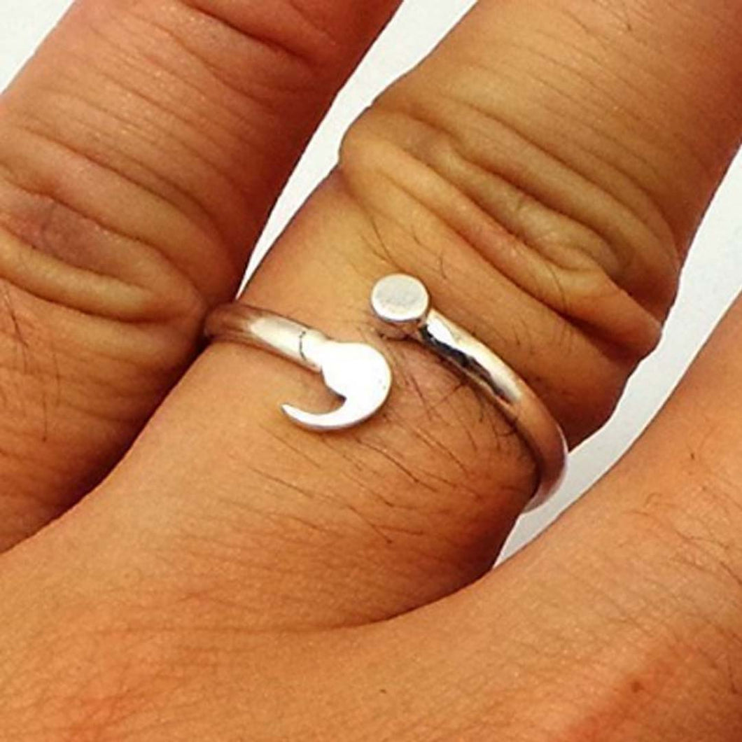 Silver Semicolon Ring